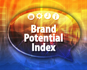 Image showing Brand Potential Index Business term speech bubble illustration