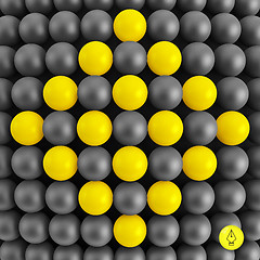 Image showing Abstract technology background with balls. Spheric pattern. 
