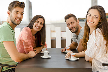 Image showing Friends at the local coffee shop