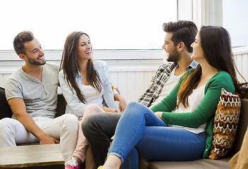 Image showing Friends meeting at the coffee shop