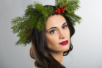 Image showing Cristmas fashion girl