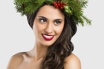 Image showing Cristmas fashion girl