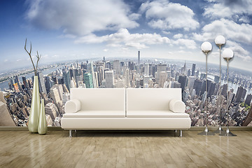 Image showing photo wall mural sofa floor