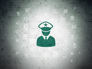 Image showing Law concept: Police on Digital Paper background