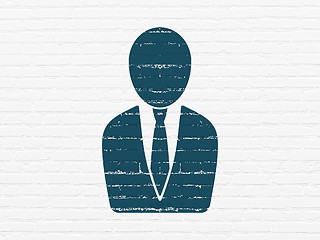 Image showing Law concept: Business Man on wall background