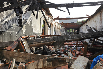 Image showing Burned Building Structure