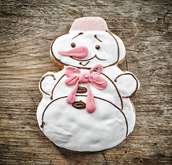 Image showing Gingerbread snowman