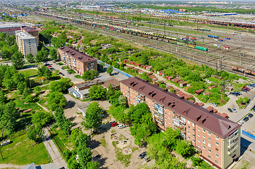 Image showing Voynovka railway node. Residential district.Tyumen