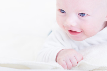 Image showing Baby with blue eyes