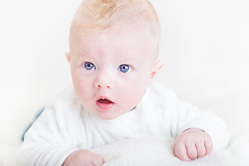 Image showing Baby with blue eyes