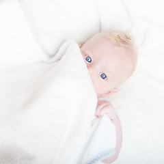 Image showing Baby with blue eyes