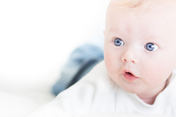 Image showing Baby with blue eyes