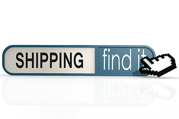 Image showing Shipping word on the blue find it banner