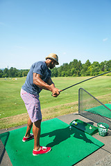 Image showing Golf Practice at the Driving Range
