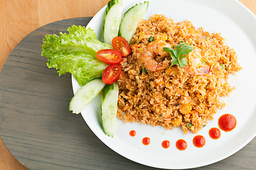 Image showing Sriracha Fried Rice with Shrimp