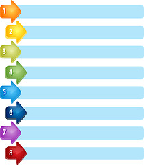 Image showing Arrow List Eight blank business diagram illustration