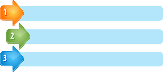 Image showing Arrow List Three blank business diagram illustration