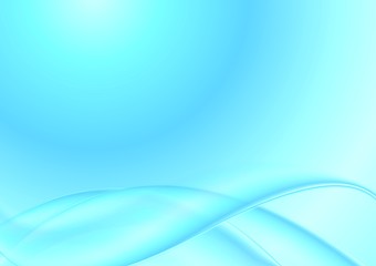 Image showing Blue waves abstract vector background