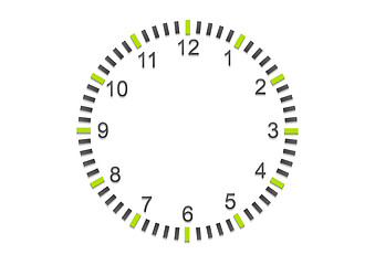 Image showing Abstract minimal clock on white wall