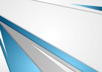 Image showing Abstract blue grey corporate background