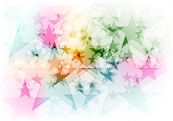 Image showing Vibrant colorful shiny stars background