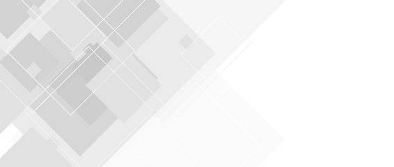 Image showing Abstract grey tech vector banner with squares