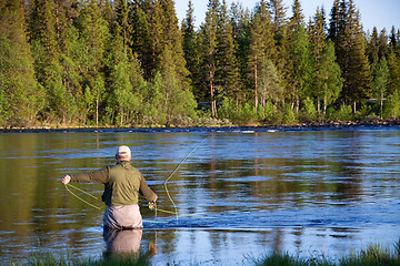 Image showing Fly Fishing