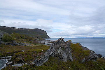 Image showing Coast at the Porsangerfjord, Norway