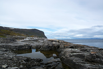 Image showing Coast at the Porsangerfjord, Norway