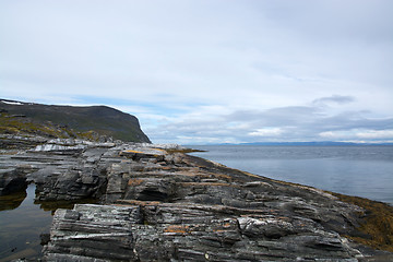 Image showing Coast at the Porsangerfjord, Norway