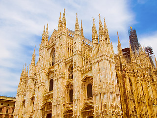 Image showing Retro look Milan cathedral