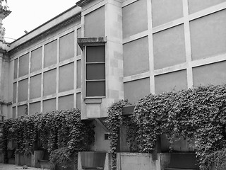 Image showing Black and white Tate Britain in London