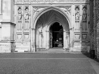 Image showing Black and white Westminster Abbey in London