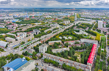 Image showing Housing area large-panel houses. Tyumen. Russia
