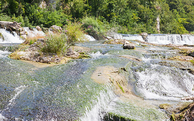 Image showing View to the biggest waterfalls of Europe in Schaffhausen, Switze