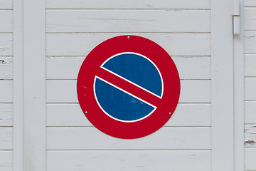 Image showing Road sign, prohibitory sign - No parking