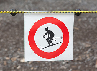 Image showing No ski sign
