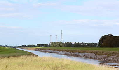 Image showing River Nene at low tide in Cambridgeshire