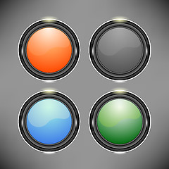 Image showing Colorful Glass Buttons
