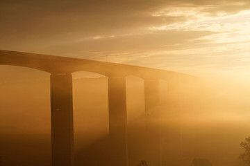 Image showing Viaduct at sunrise