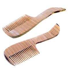 Image showing wooden hairbrushes 