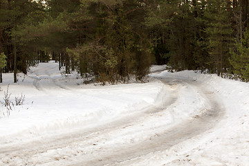 Image showing the winter road  