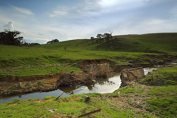 Image showing Old bridge at Millomolong Limestone Creek