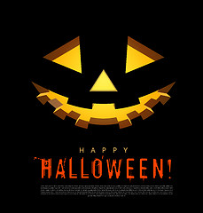 Image showing Halloween background with pumpkins lantern