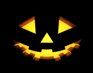 Image showing Halloween background with pumpkins lantern