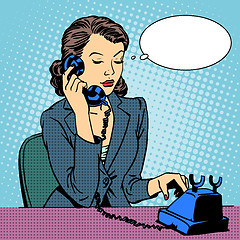 Image showing Business woman talking phone