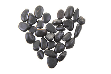 Image showing black stones isolated 