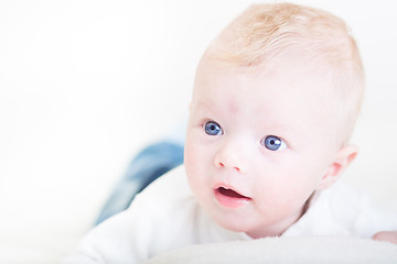 Image showing Baby with blue eyes