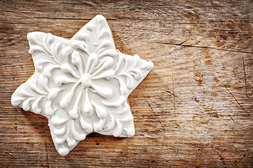 Image showing Star shaped gingerbread cookie