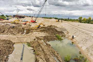 Image showing Bridge and road construction. Tyumen. Russia